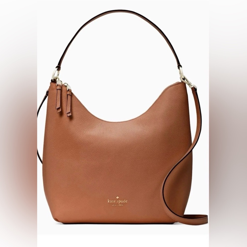 Kate Spade Zippy Pebbled Leather Shoulder Bag Warm Ginger K8140 NWT Crossbody - Picture 4 of 14